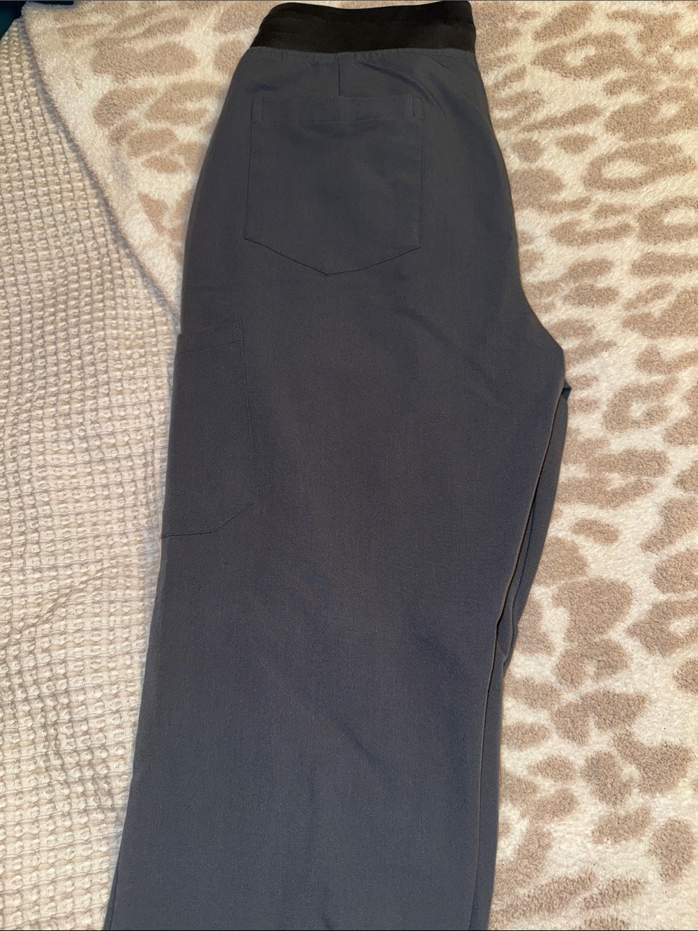Stretch-Waist Dark Gray Women's Scrub Bottom